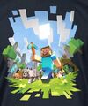 Official T-shirt artwork "Adventure" featuring Steve and other mobs. Made by JINX.