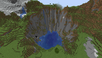 A cliff generating shaped like a crater.