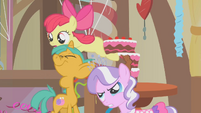 As Apple Bloom jumps to find a new hiding place.