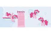 Early designs for Pinkie, in one of them she is a Pegasus.