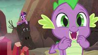 If Twilight is on top of Rarity, who (or what) is Rarity standing on?