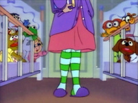 Nanny wearing slippers in "Muppet Goose"