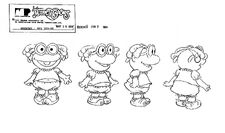 Muppet Babies style guide character turnaround