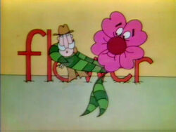 Cartoon f flower