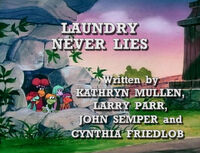 "Laundry Never Lies" title card