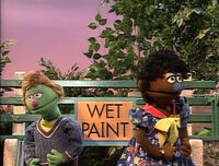 "Wet Paint Sign"