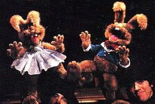 Jerry Nelson and Richard Hunt perform George and Melissa Rabbit for Emmet Otter's Jugband Christmas