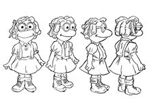 Muppet Kids style guide character turnaround