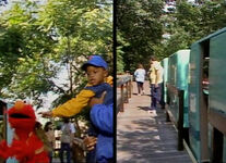 Sesame Street Episode 2356Richard Termine and Sara Compton as zoo patrons.