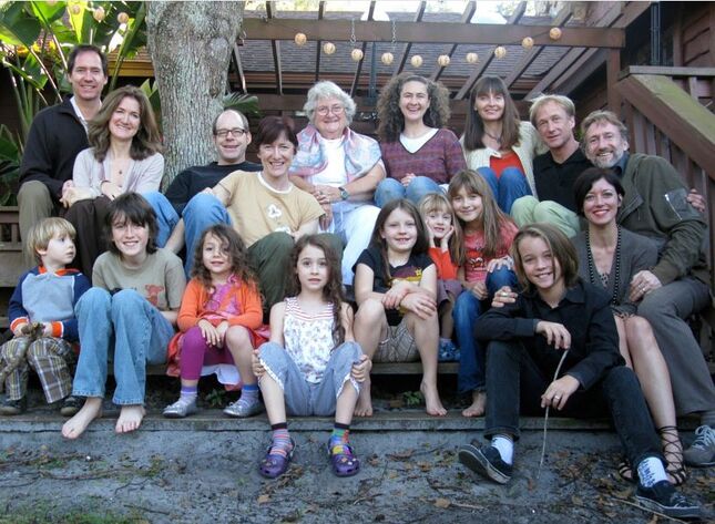 The Henson family in 2008Jane Henson with her children (and their spouses) and her grandchildren. Mia Sara is at bottom right, while the back row includes Cheryl, Lisa, Jane Henson, Heather, John, and Brian Henson.