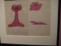 Concept sketches by Jim Henson for Oscar the Grouch