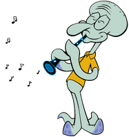 Squidward Playing Clarinet