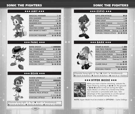 Sonic Gems Collection Manual pages 12-13.