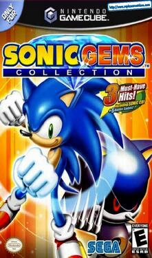 Sonic Gems Collection Manual front cover.