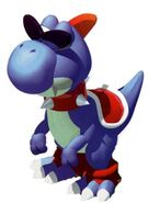 Boshi, a Yoshi from Super Mario RPG: Legend of the Seven Stars.