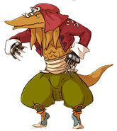 A Bangaa Master Monk in Final Fantasy Tactics A2.