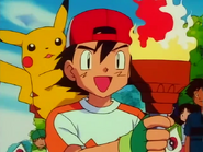 Ash entering his first Pokémon League