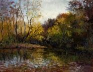 Bend in the River at Morrow by Mary Jean Weber