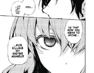 Shinoa asks a question about her sister