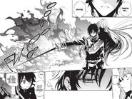 Guren lets his demon take possession of him