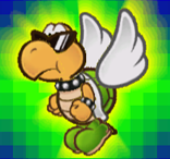 A Paratroopa Catch Card from Super Paper Mario.