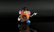 Mr. Potato Head laughing while running