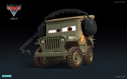 Sarge as he appears in Cars 2.