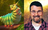 Joe Ranft as the voice of Heimlich in A Bug's Life (1998).