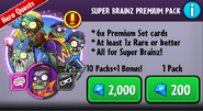 Wannabe Hero on the advertisement for the Super Brainz Premium Pack