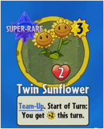 The player receiving Twin Sunflower from a Premium Pack