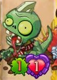 Unevolved Gizzard Lizzard with the Untrickable trait due to Parasol Zombie's ability