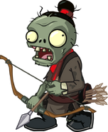 HD Archer Zombie ready for shooting