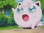 Jigglypuff sadly watches as Snubbull steals her microphone