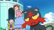 Litten is not pleased that Ash doesn't command it