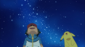 Ash and Pikachu stargaze