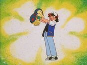 Ash caught Cyndaquil