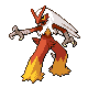 Blaziken's Pokémon Diamond Version and Pokémon Pearl Version Shiny sprite