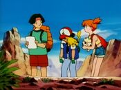 Ash and Misty want to know the location of next town to rest