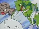 Scyther helped carve the ice into a sled after which it then helped steer that sled in the race down the mountain.