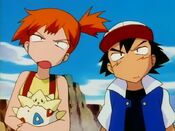 Ash and Misty do not see the difference between the Magnemite