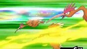 Fearow evade the attacks