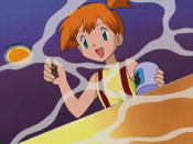 Misty feeds the Pokémon