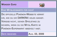 German Darkrai Wonder Card