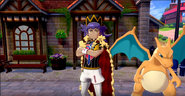 Meeting Leon and his Charizard in Wedgehurst