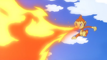 Using Flamethrower as Chimchar