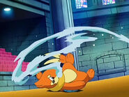 Buizel using Water Gun as a Counter Shield