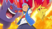 Ash and his Pokémon are fired up.