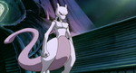 Mewtwo was a Pokémon that have been originally created by Team Rocket. Giovanni then used it in Pokémon battles at the Viridian City gym, but when it learned about his true intentions, it flew away. Mewtwo lured different Pokémon trainers to an island it took refuge and challenged them into a battle with its cloned Pokémon. When Mew stepped in, it fought against Mewtwo. During the battle, Ash stepped in between Mewtwo and Mew's attacks and gets himself petrified. Mewtwo was puzzled at Ash's actions at first, but when the Pokémon and cloned Pokémon's tears restored Ash to life, Mewtwo had a change of heart and flew away with its clones. Mewtwo met Ash again in the Johto region when Giovanni attempted to get revenge on it by capturing it once again. But Ash and his friends managed to stop Giovanni and Team Rocket and Mewtwo and its clones continued to live peacefully.