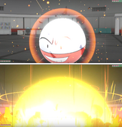 Explosion depicted in Pokémon: Let's Go, Pikachu! and Pokémon: Let's Go, Eevee!