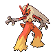 Blaziken's Pokémon Diamond Version and Pokémon Pearl Version sprite ♂